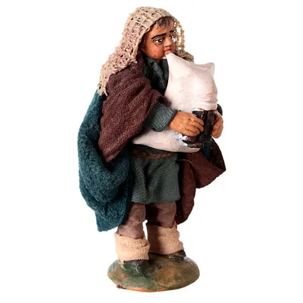 Joueur de musette 10 cm terre cuite