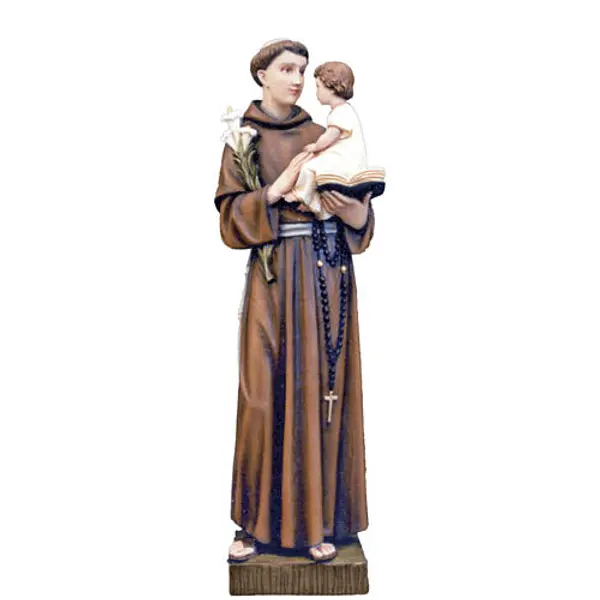 Saint Antoine de Padoue fibre de verre peint 65cm