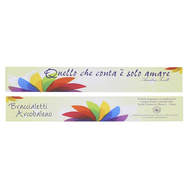 Bracelet orange Monastère des Clarisses avec ange décoratif en bois d'olivier naturel