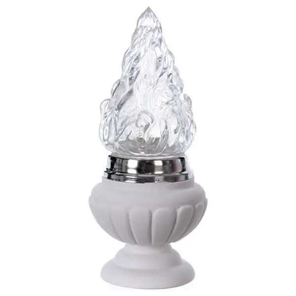 Lanterne avec flamme pour tombe en marbre synthétique