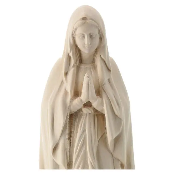 Statue Notre-Dame Lourdes bois Valgardena naturel