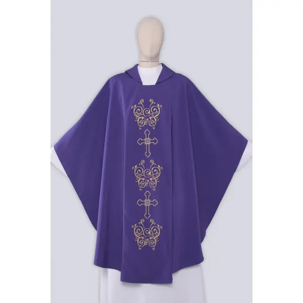 Chasuble violette avec broderie G15/f