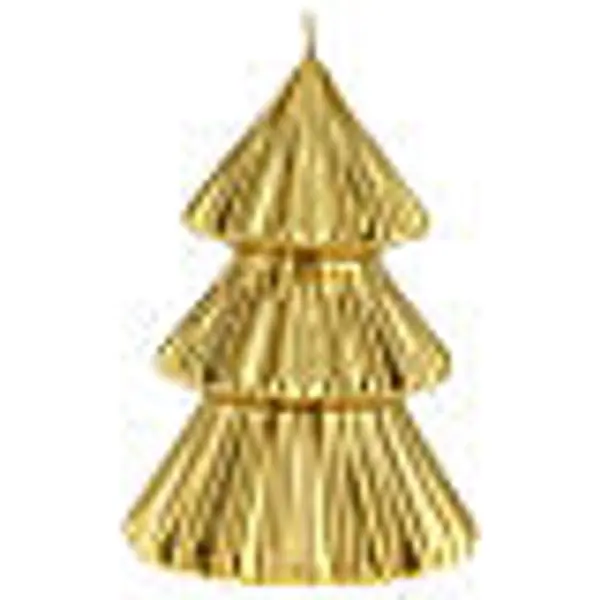 Bougie de Noël sapin Tokyo or 17 cm