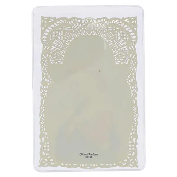Image pieuse Marie enfant 12x7 cm décor effet dentelle