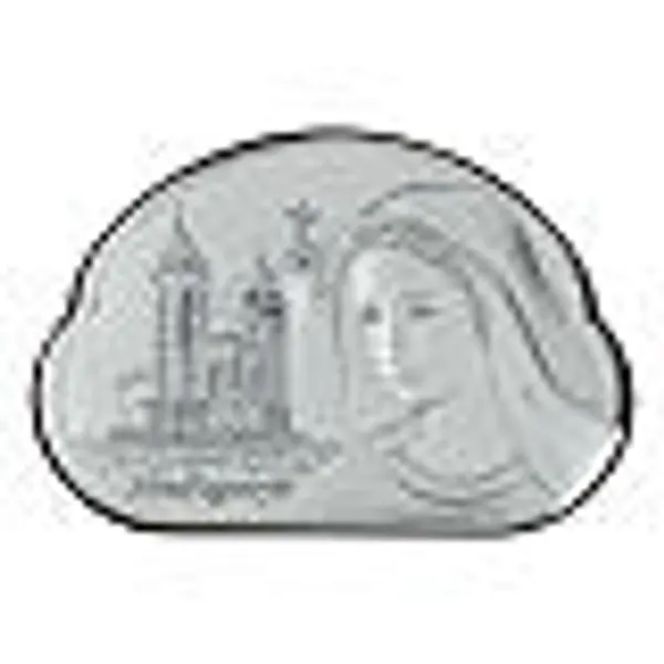Tableau Notre-Dame de Medjugorje bilaminé argent 6x9 cm Valenti