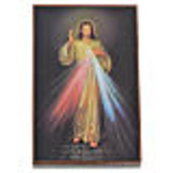 Cadre avec pied Christ Miséricordieux 15x10cm