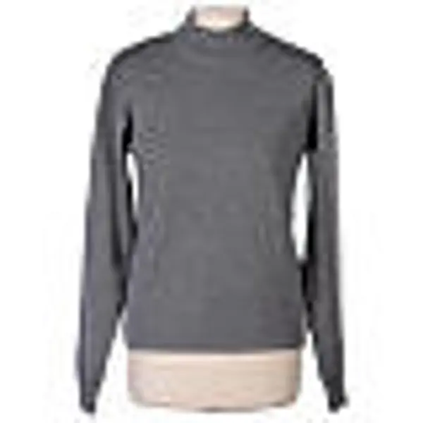 Pull gris perle col haut soeur jersey simple 50% laine mérinos 50% acrylique In Primis