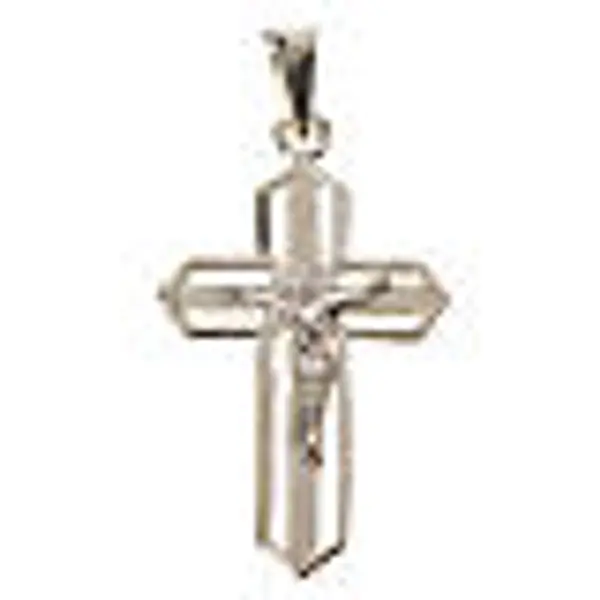 Pendentif crucifix argent doré