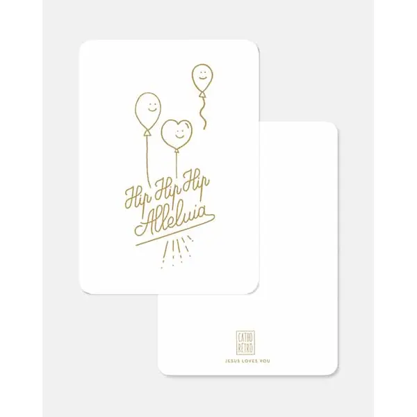 Mini carte Hip Hip Hip Alléluia