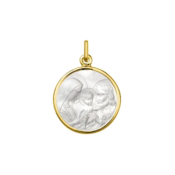 Médaille Sancta Familia 16mm | Or 18 carats