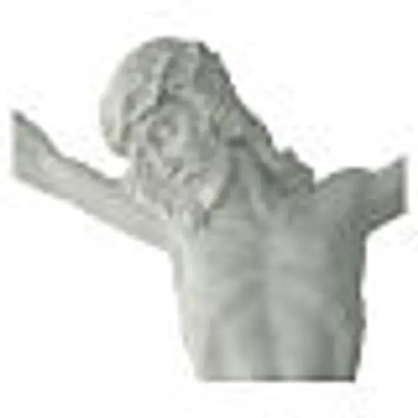 Corps du Christ marbre blanc extérieur 50 cm