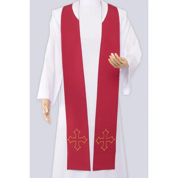 Chasuble rouge brodée Gh9/c