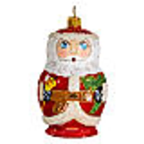 Père Noël style russe décoration sapin Noël verre soufflé