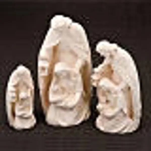 Nativité en bois naturel