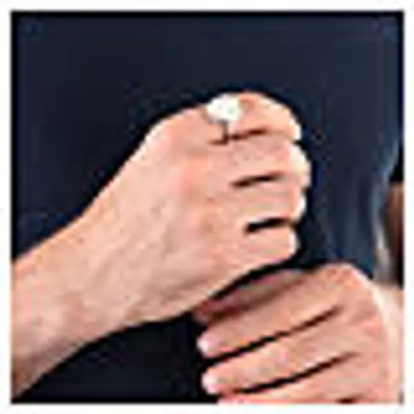 Chevalière unisex réglable croix de Malte blanche argent 925 satiné Collection HOLYART