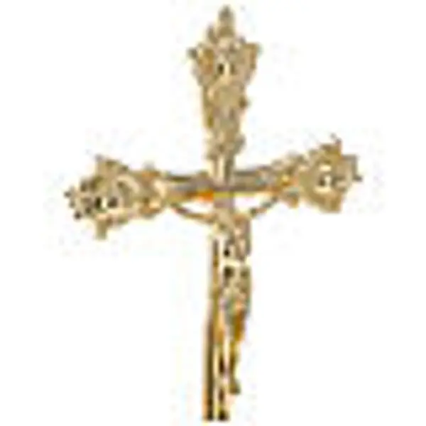 Croix d'autel 45 cm laiton doré style baroque
