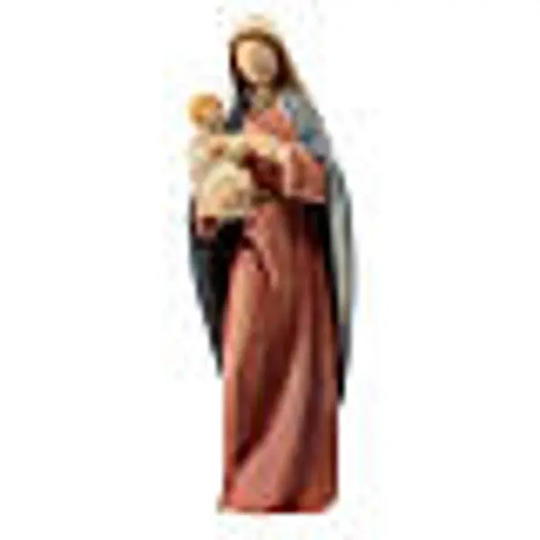 Vierge à l'Enfant Val Gardena bois d'érable peint