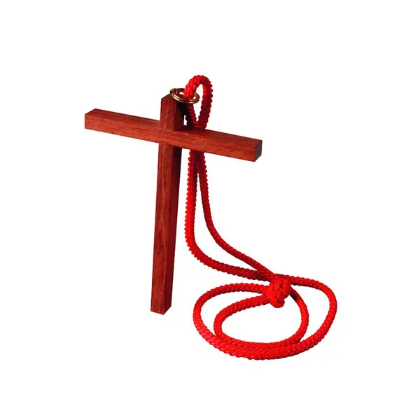 Croix de bois avec cordon