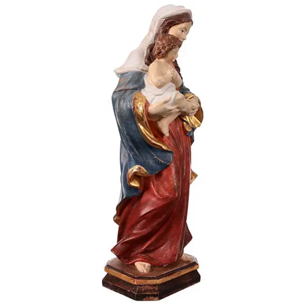 Vierge style baroque 40 cm bois Valgardena Old Gold