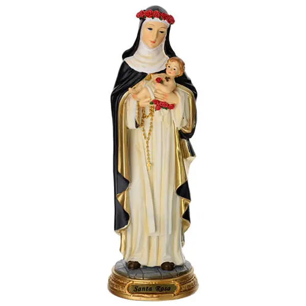 Sainte Rose de Lima 30 cm résine peinte