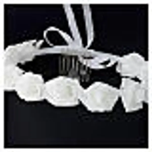 Couronne Première Communion pour petite fille avec roses et peigne 22 cm