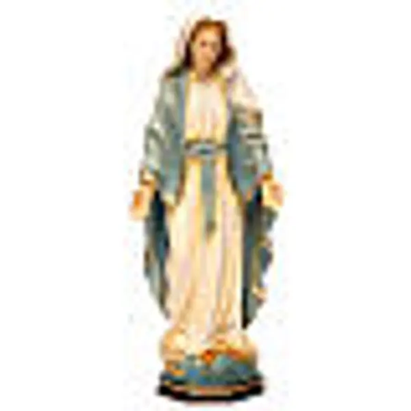 Statue Vierge Miraculeuse bois peint Val Gardena