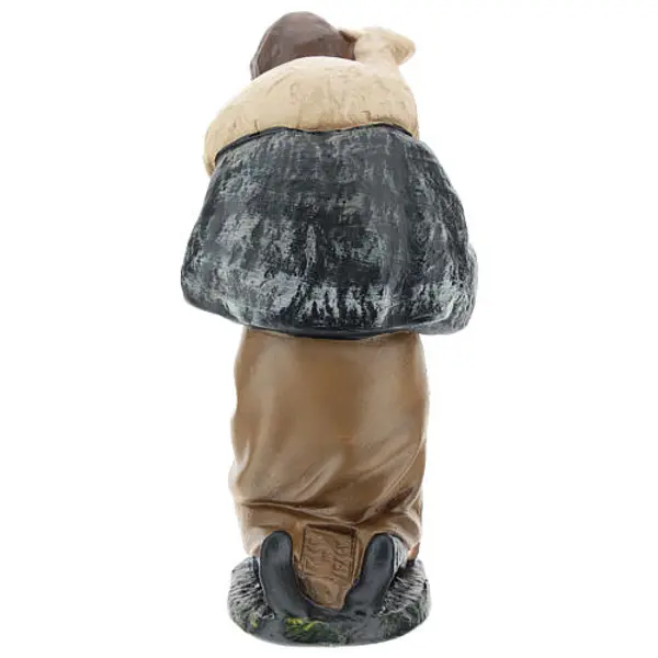 Berger agenouillé avec mouton plâtre 20 cm Arte Barsanti