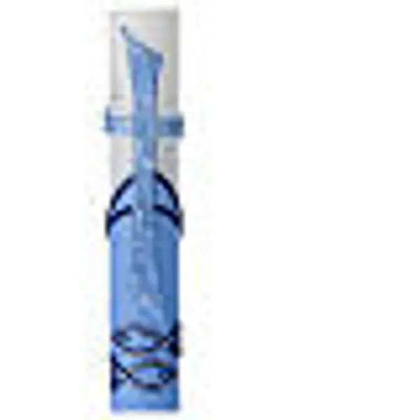 Cierge pour Baptême bleu ciel croix en relief 400x40 mm