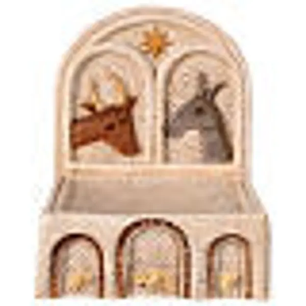 Mangeoire en pierre Bethléem Crèche d'Autun blanche