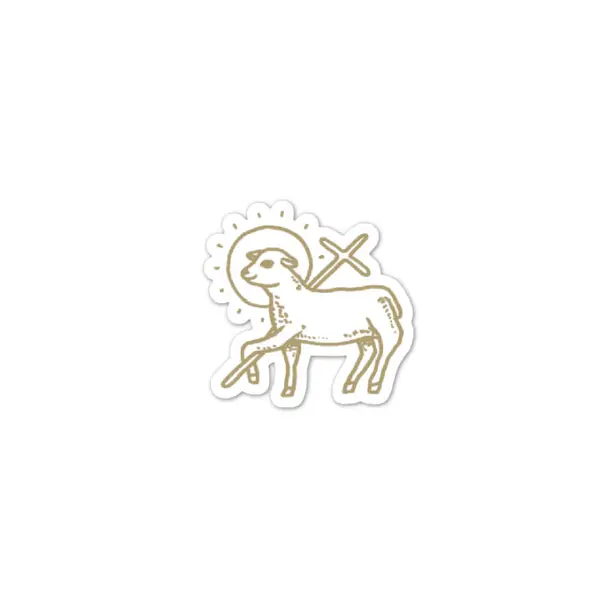 Sticker Agnus Dei doré