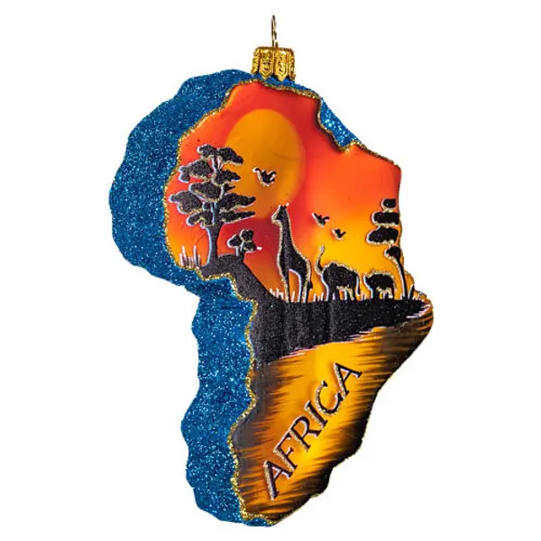 Afrique décoration verre soufflé pour sapin Noël