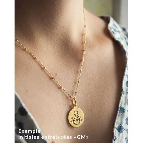 Médaille Vierge à l'Enfant | 16 mm - Or 18 carats