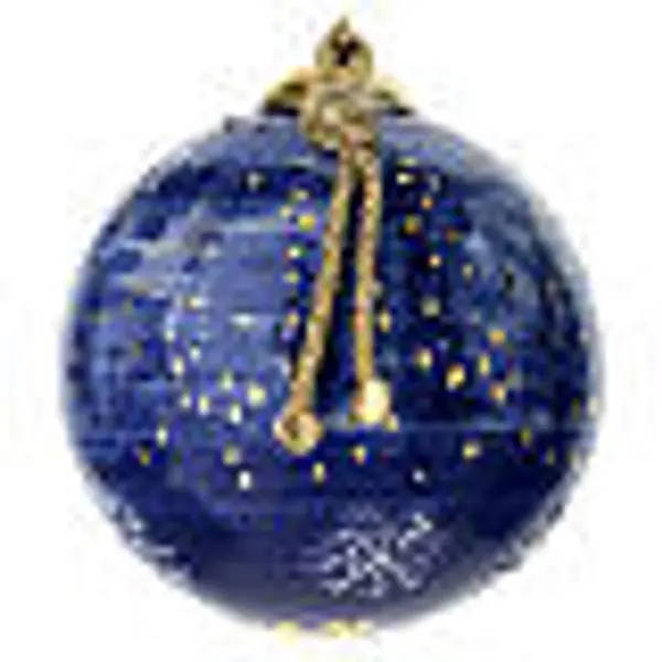 Décoration sapin de Noël Dellarte Ceramiche effet ciel étoilé 10 cm peinte à la main