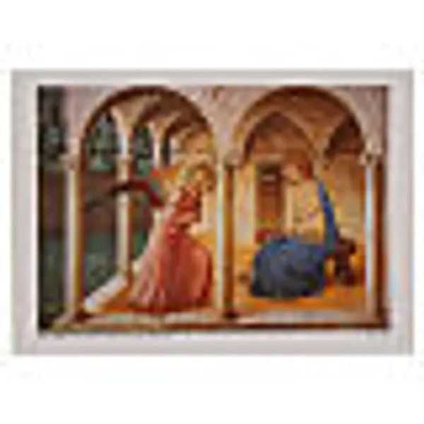 Annonciation Fra Angelico impression sur toile de lin 25x35 cm