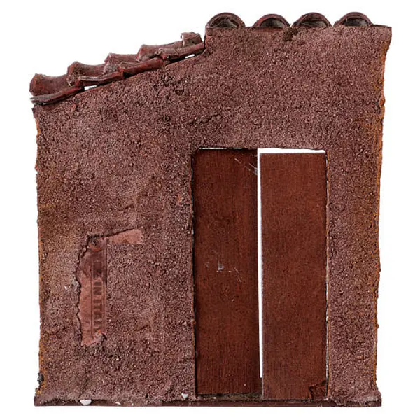 Façade porte gauche et colonne pour crèche 10 cm