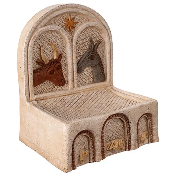 Mangeoire en pierre Bethléem Crèche d'Autun blanche