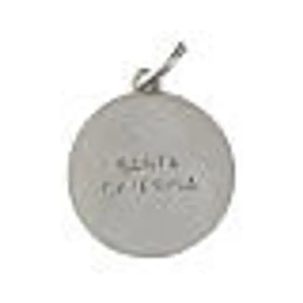 Médaille Sainte Catherine de Sienne argent 925 rhodié 12 mm