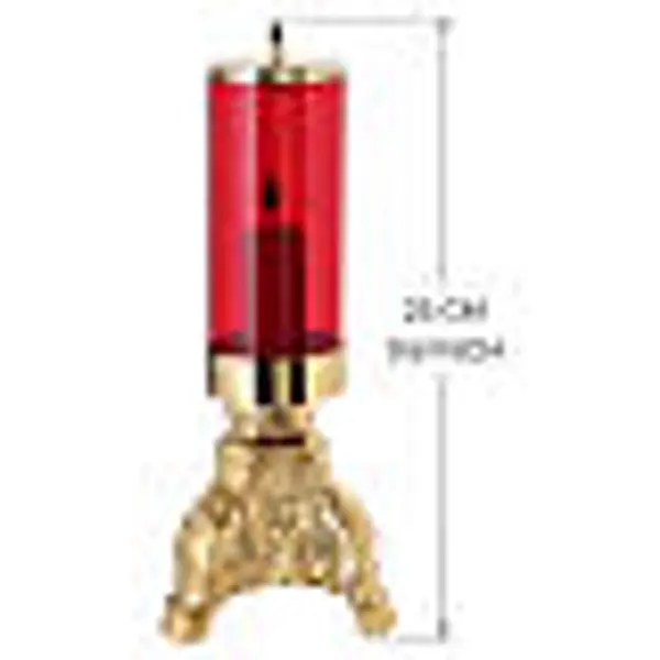 Lampe électrique pour sanctuaire finition dorée style baroque 25 cm