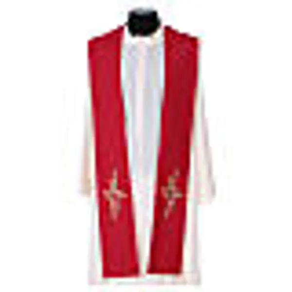 Étole toile polyester double croix multicolore