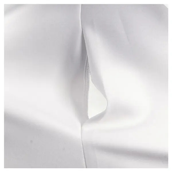 Aube raglan fausse capuche avec fermeture éclair CocoCler coton mélangé blanc