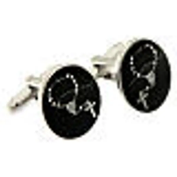 Boutons manchettes dizainier strass laiton finition bronze blanc