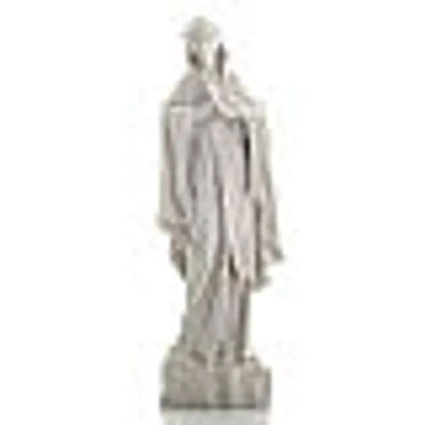 Notre Dame de Lourdes bas relief 42 cm marbre blanc