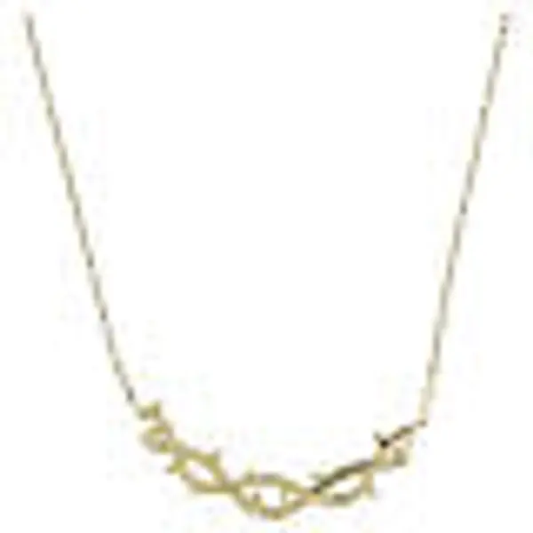 Collier Amen couronne d'épines finition dorée en argent 925