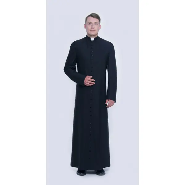 Soutane d’été romaine noire S - polyester