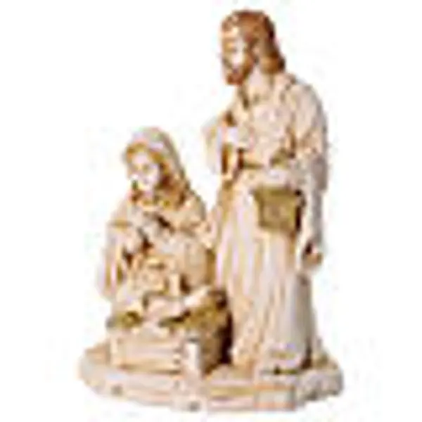 Nativité résine or et ivoire 10 cm