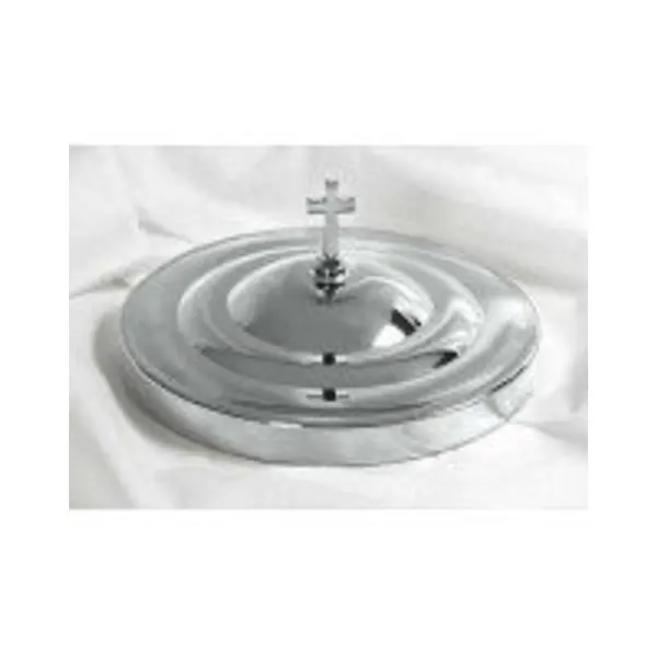 Couvercle d'assiette à pain en acier, argenté