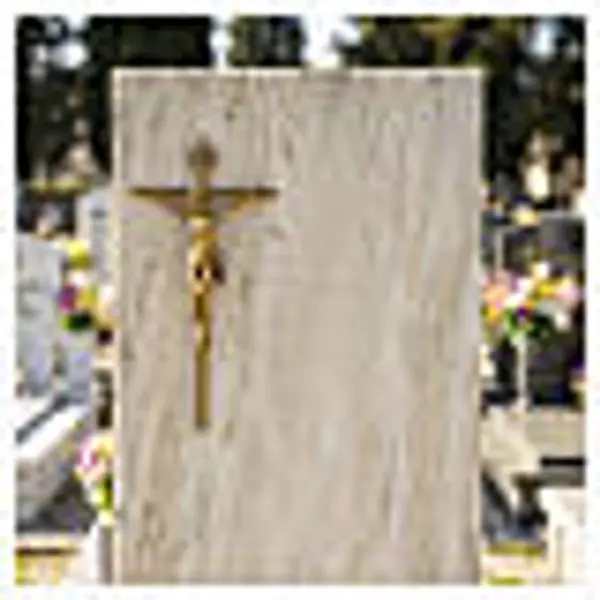 Croix murale avec Christ en bronze pour extérieur 45x23 cm