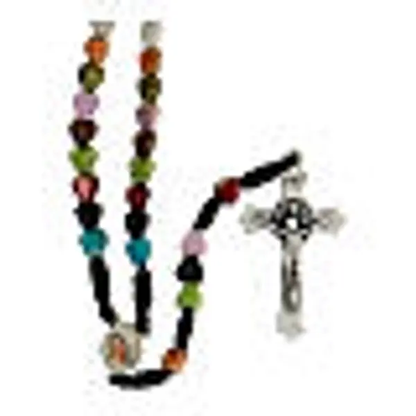 Chapelet coeurs colorés Medjugorje