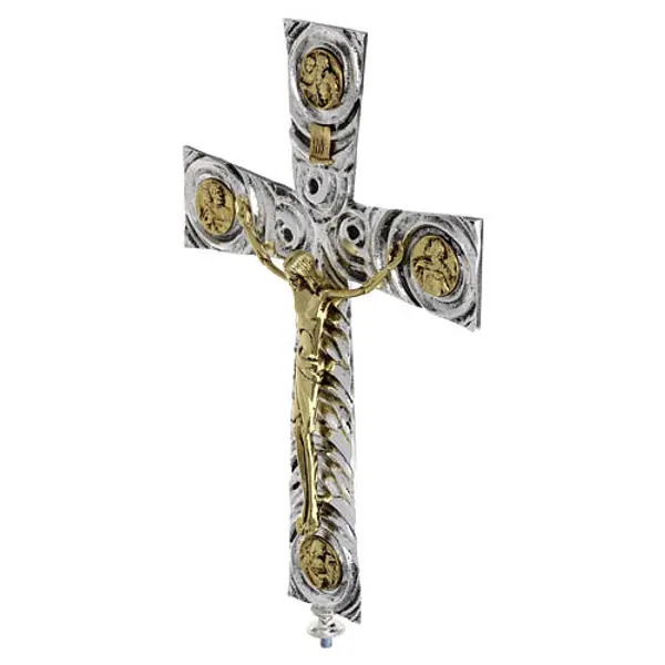 Croix pour procession en laiton avec évangélistes 46x30 cm
