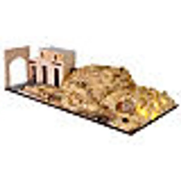 Décor arabe tombeau 120x60 cm crèche de Pâques 12-14 cm